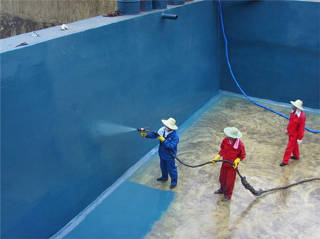 聚脲噴涂可用于游泳池、污水池防水防漏